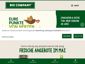 'biocompany.de' screenshot