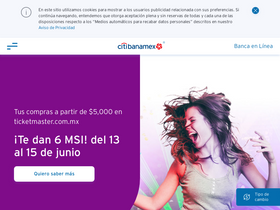 'banamex.com' screenshot