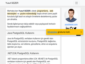 'yusufsezer.com.tr' screenshot