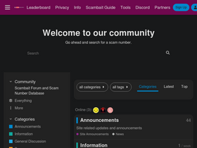 'scammer.info' screenshot