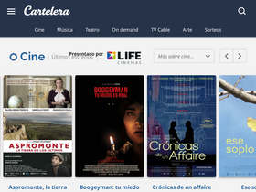 'cartelera.com.uy' screenshot
