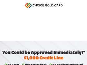 'choicegoldcard.com' screenshot