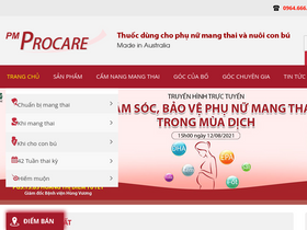 'procarevn.vn' screenshot