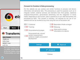 'eishockey-online.com' screenshot