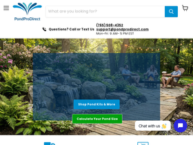 pondprodirect.com homepage screenshot