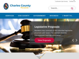 'charlescountymd.gov' screenshot