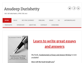 'anudeepdurishetty.in' screenshot