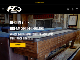 hudsonshuffleboards.com homepage screenshot