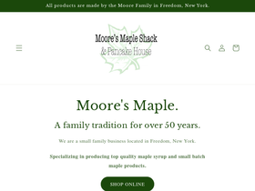 mooresmaple.com homepage screenshot