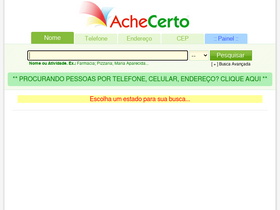 'achecerto.com.br' screenshot