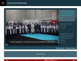 'mobile.diyanet.gov.tr' screenshot