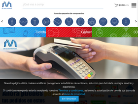'mvelectronica.com' screenshot