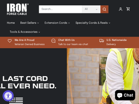 ironforgecable.com homepage screenshot