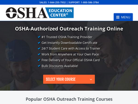 'oshaeducationcenter.com' screenshot