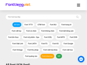 'fonttiengviet.com' screenshot