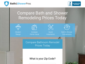 'bathandshowerpros.com' screenshot