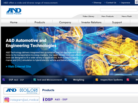 'aandd.jp' screenshot