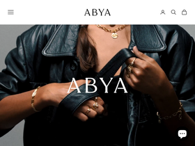 abyajewelry.com homepage screenshot