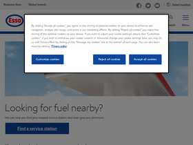 'esso.co.uk' screenshot