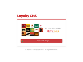 'loyaltycms.yellowcabpizza.com' screenshot