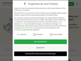 'frugalisten.de' screenshot