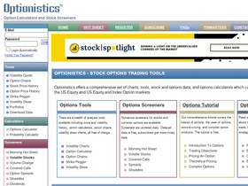 'optionistics.com' screenshot
