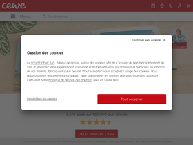 'cewe.fr' screenshot