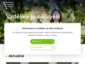 'mendelu.cz' screenshot