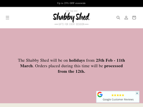 theshabbyshed.com.au homepage screenshot