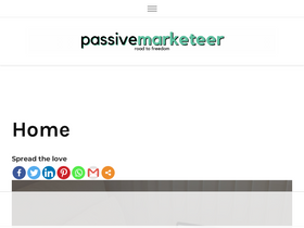 'passivemarketeer.com' screenshot