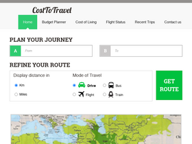 'costtotravel.com' screenshot