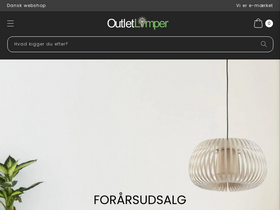 'outletlamper.dk' screenshot