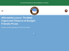 'windycitycigars.com' screenshot
