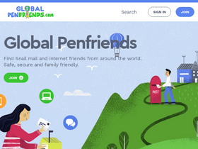 'globalpenfriends.com' screenshot