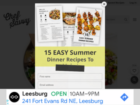 'chefsavvy.com' screenshot