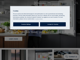 'electrolux.ie' screenshot