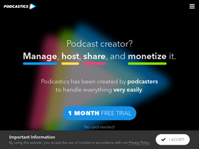 'podcastics.com' screenshot