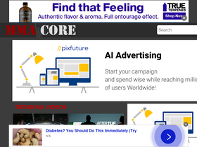 'mmacore.tv' screenshot