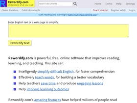 'rewordify.com' screenshot
