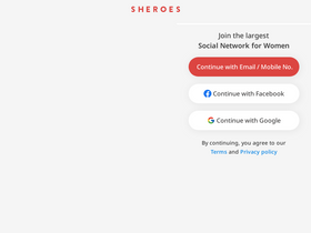 'sheroes.com' screenshot
