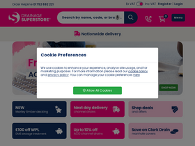 'drainagesuperstore.co.uk' screenshot