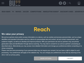 'buzz.ie' screenshot