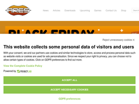 'aresgames.eu' screenshot
