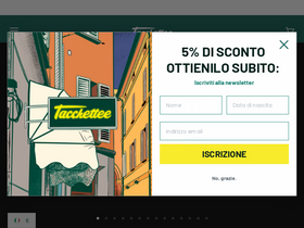Tacchettee homepage screenshot
