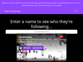 'twitchfollowing.com' screenshot
