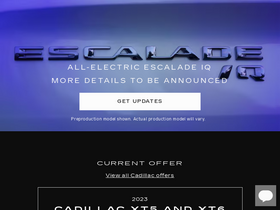 'cadillac.com' screenshot