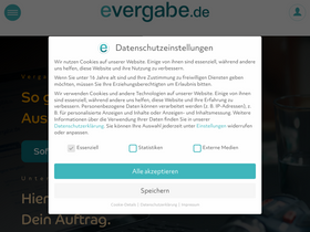 'evergabe.de' screenshot