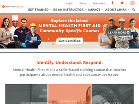 'mentalhealthfirstaid.org' screenshot