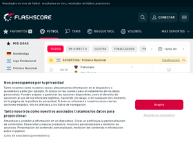 'flashscore.com.ar' screenshot