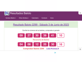 'resultadobaloto.com' screenshot